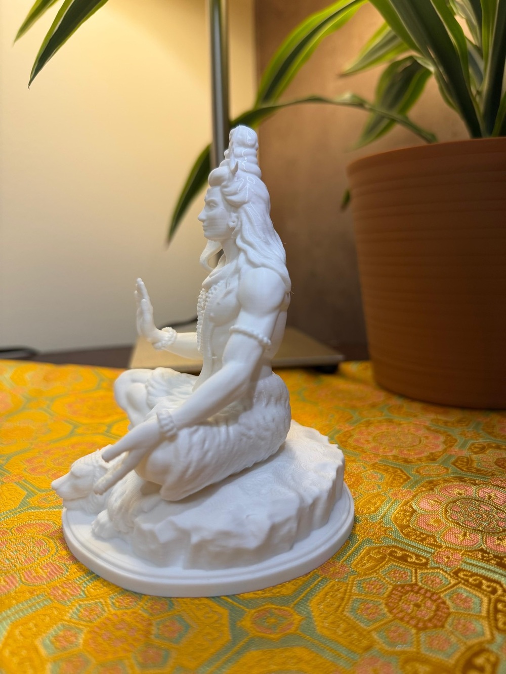 White Shiva Statue Decorative Sculpture - Home Art - Picture 3 of 5